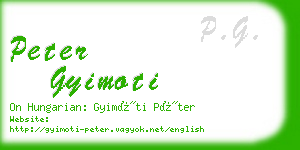 peter gyimoti business card